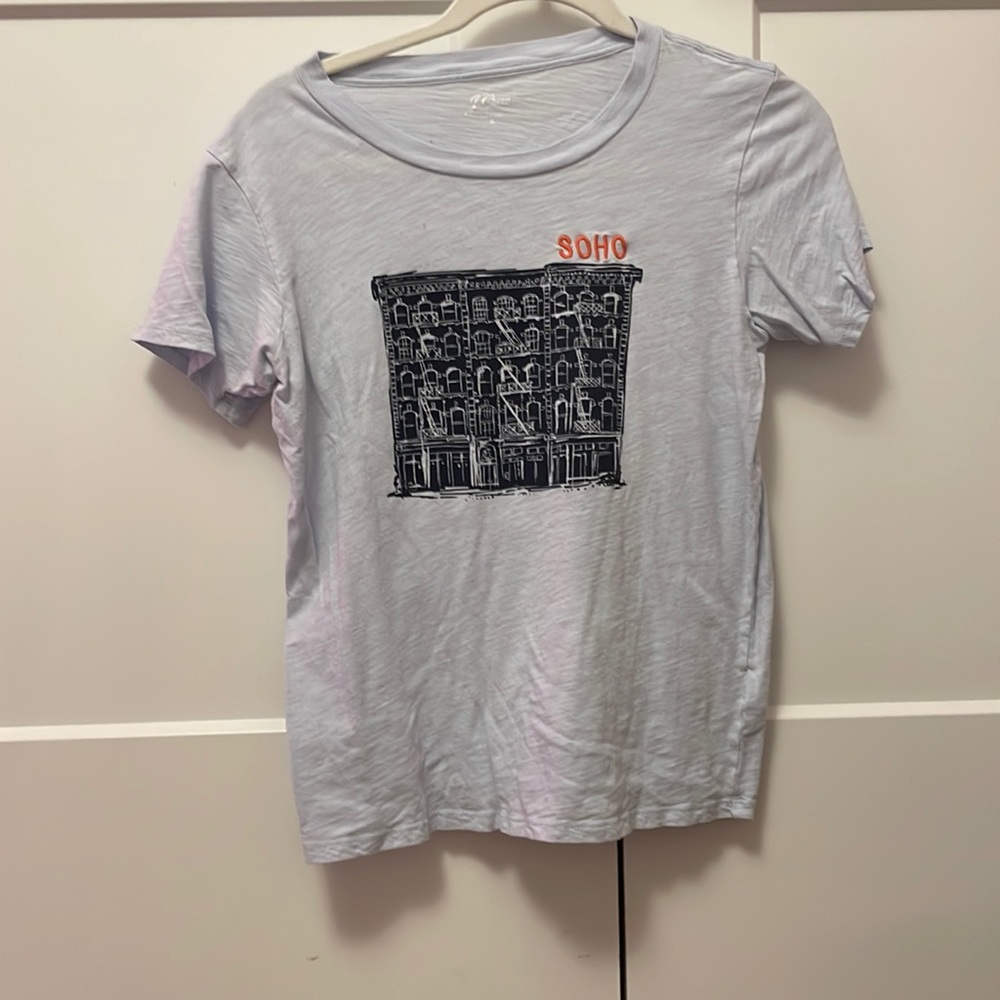 light blue t-shirt